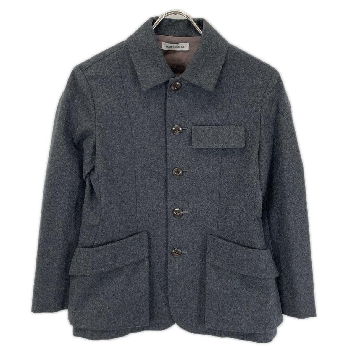 MADISON BLUE マディソンブルー MB224-1006 22AW グレー WAIST SHAPED MILITARY JK FLANNEL フランネルジャケット ジャケット