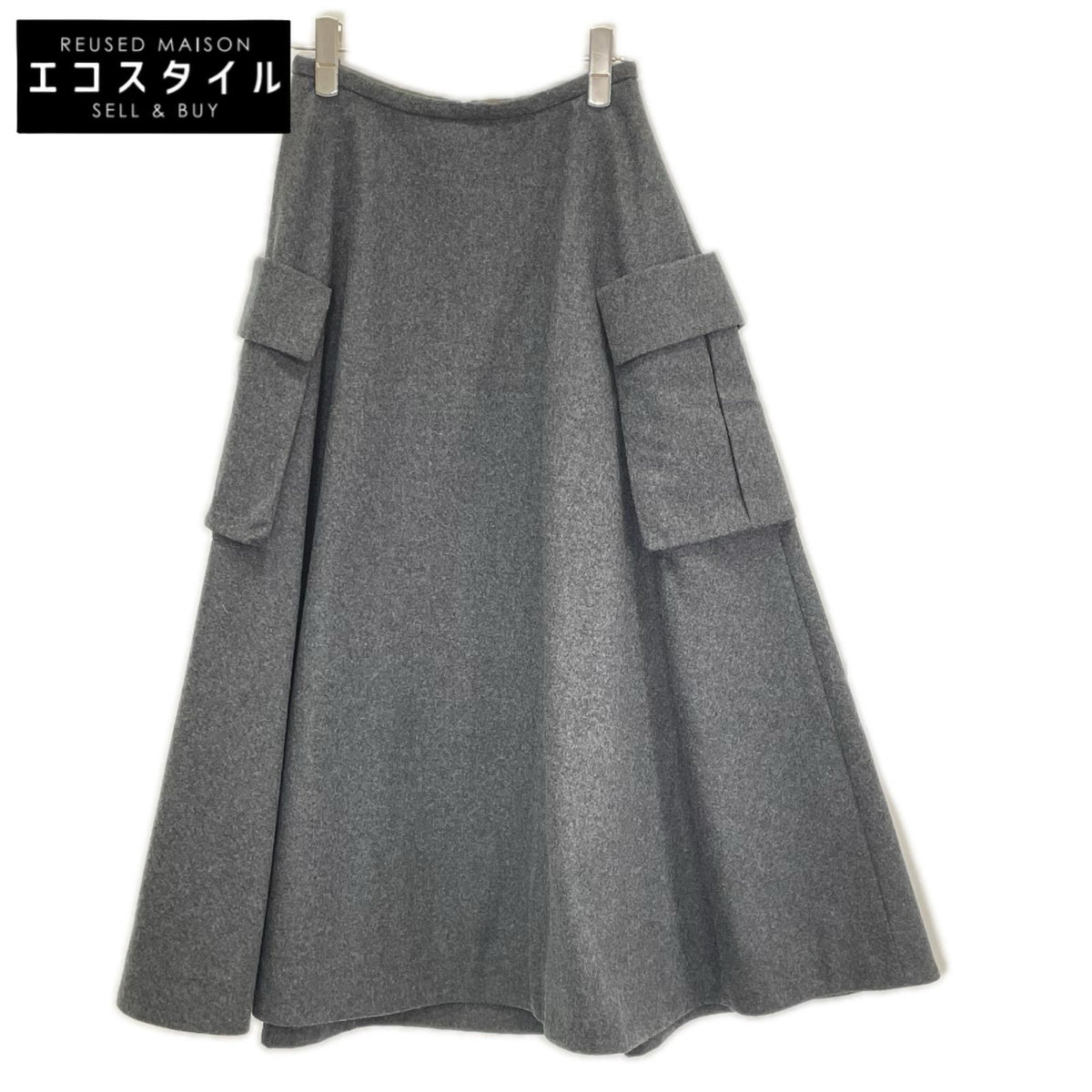 MADISON BLUE マディソンブルー MB224-6005 22AW グレー CARGO CIRCULAR LONG SK FLANNEL カーゴサーキュラーフランネルロングスカート スカート