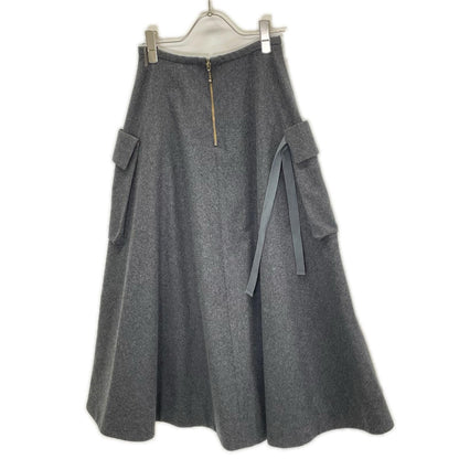 MADISON BLUE マディソンブルー MB224-6005 22AW グレー CARGO CIRCULAR LONG SK FLANNEL カーゴサーキュラーフランネルロングスカート スカート