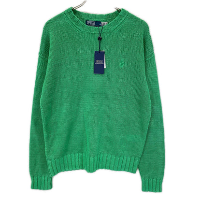 POLObyRalphLauren ポロラルフローレン 710A12983001 25年 グリーン ガーメントダイド リネン セーター トップス