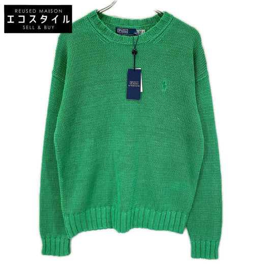 POLObyRalphLauren Polo Ralph Lauren 710A12983001 2025 Green Garment-Dyed Linen Sweater Tops