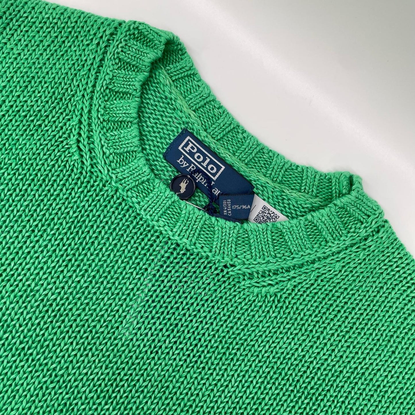 POLObyRalphLauren ポロラルフローレン 710A12983001 25年 グリーン ガーメントダイド リネン セーター トップス