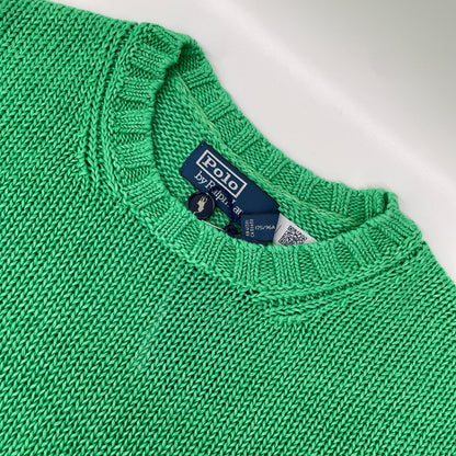 POLObyRalphLauren ポロラルフローレン 710A12983001 25年 グリーン ガーメントダイド リネン セーター トップス