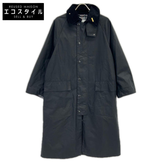 Barbour バブアー 【ホワイトレーベル】ブラック BURGHLEY/バーレー ワックスコットン ロングコート コート