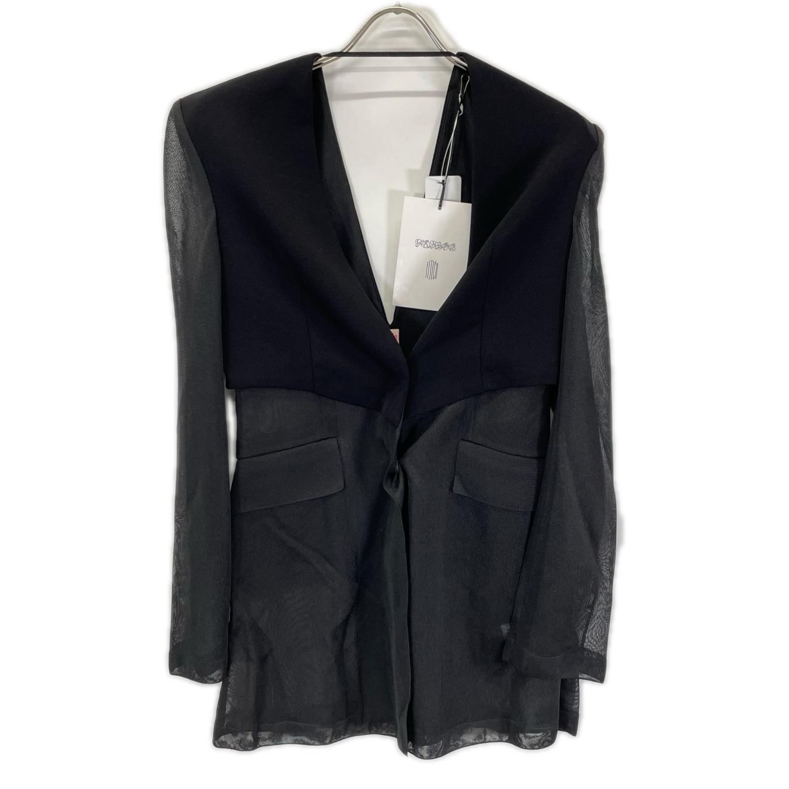 FETICO フェティコ 25SS FTC252-0207 ブラック シアーコンビ SEE-THROUGH JACKET ジャケット
