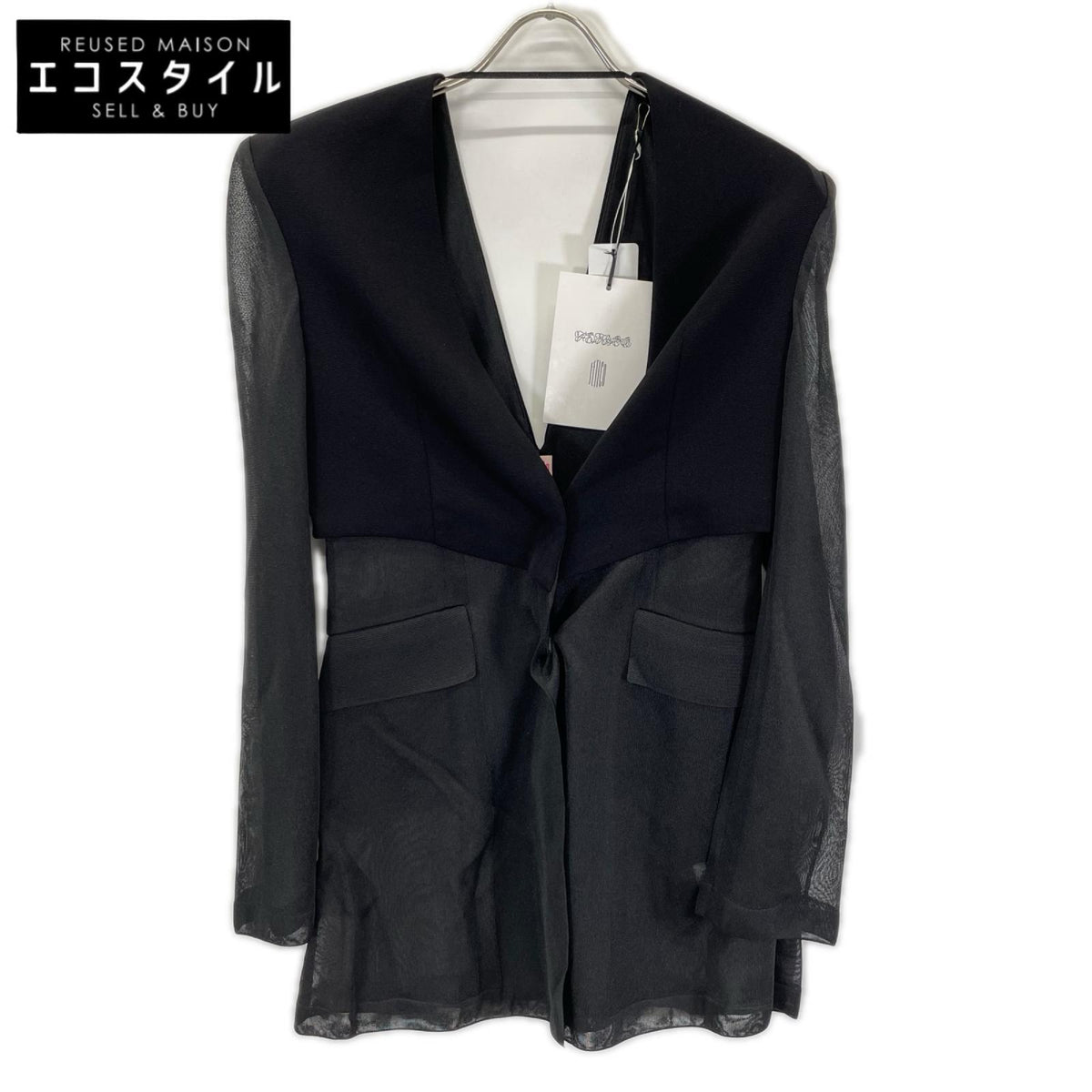 FETICO フェティコ 25SS FTC252-0207 ブラック シアーコンビ SEE-THROUGH JACKET ジャケット