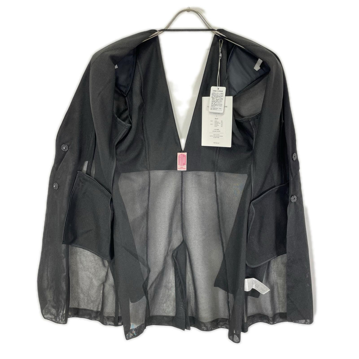 FETICO フェティコ 25SS FTC252-0207 ブラック シアーコンビ SEE-THROUGH JACKET ジャケット