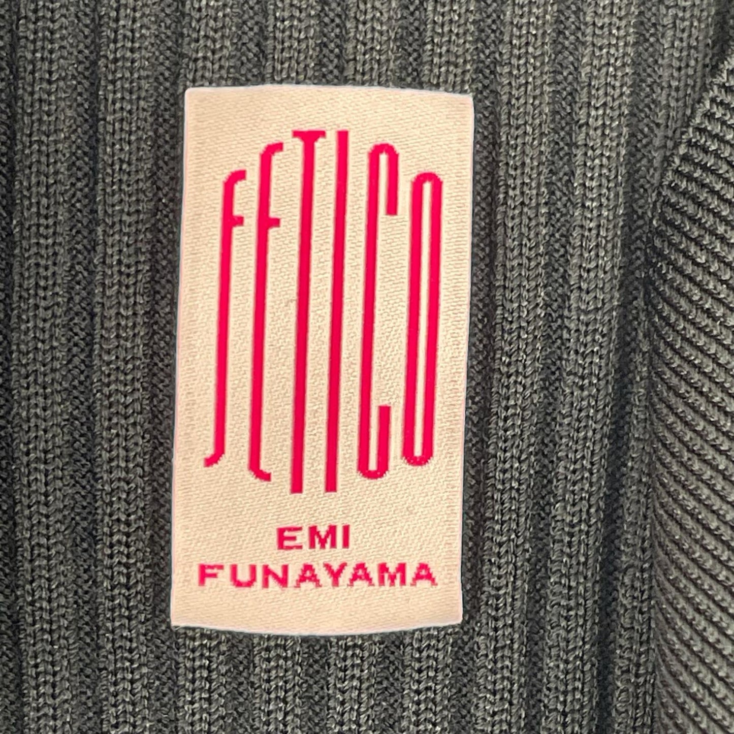 FETICO フェティコ 25SS FTC252-0705 ブラック レーヨン混 STRIPE KNIT CAMI DRESS ワンピース