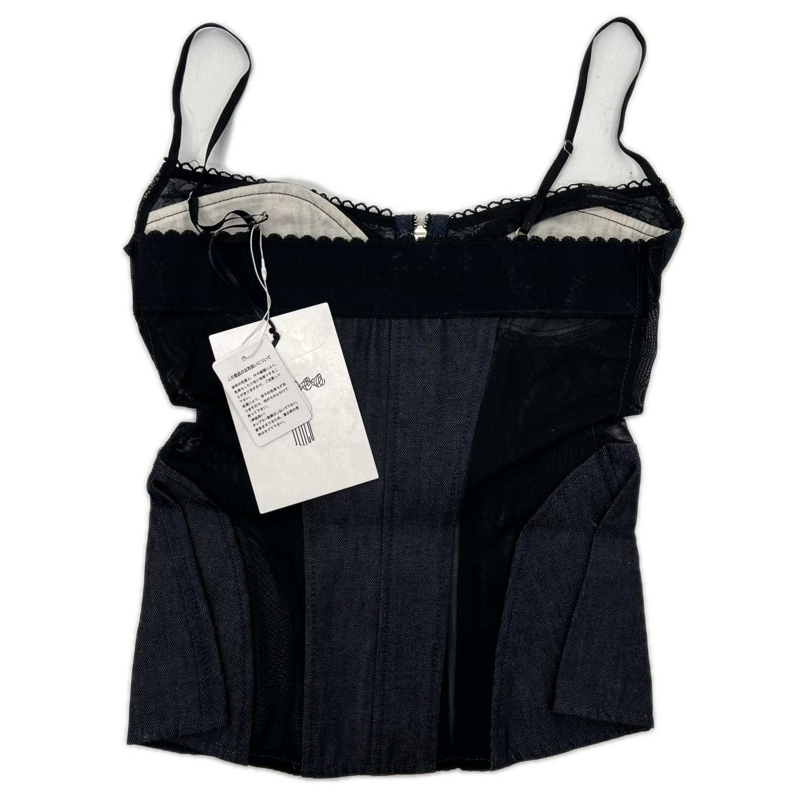 FETICO フェティコ 25SS FTC252-0102 インディゴ ORGANIC COTTON DENIM BUSTIER トップス