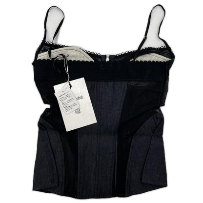FETICO フェティコ 25SS FTC252-0102 インディゴ ORGANIC COTTON DENIM BUSTIER トップス
