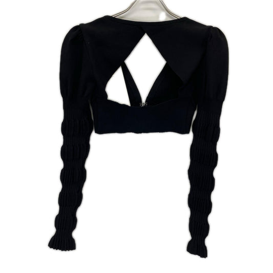 FETICO フェティコ 24SS FTC242-0711 ブラック レーヨン混 STRIPE KNIT SHORT CARDIGAN トップス