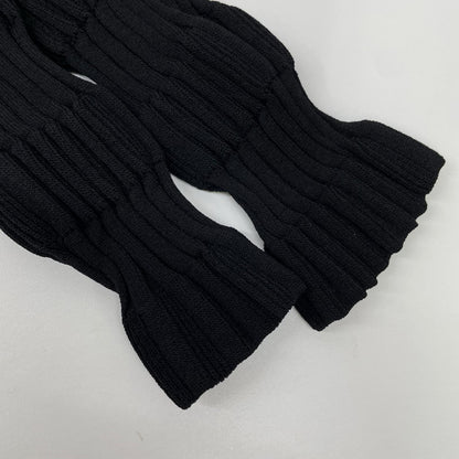 FETICO フェティコ 24SS FTC242-0711 ブラック レーヨン混 STRIPE KNIT SHORT CARDIGAN トップス