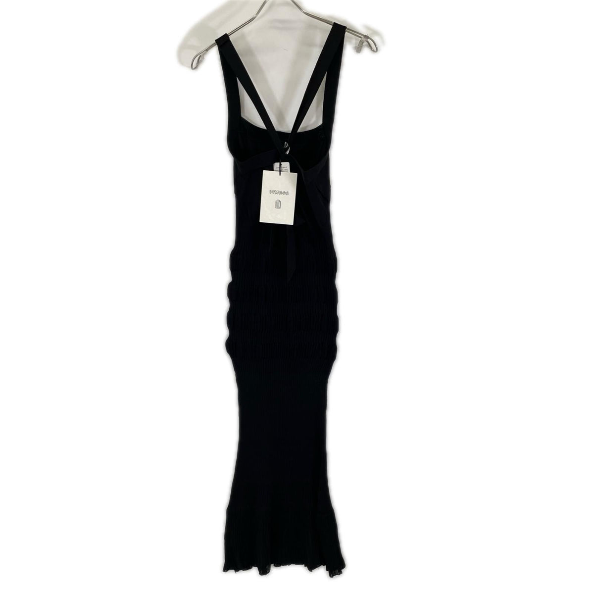 FETICO フェティコ 24SS FTC242-0712 ブラック レーヨン混 SHEER STRIPE KNIT DRESS ワンピース
