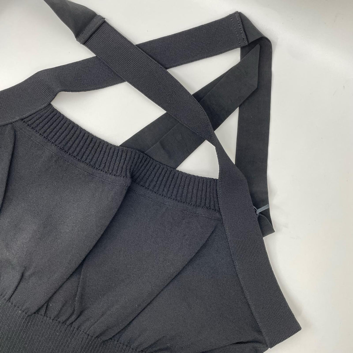 FETICO フェティコ 24SS FTC242-0712 ブラック レーヨン混 SHEER STRIPE KNIT DRESS ワンピース
