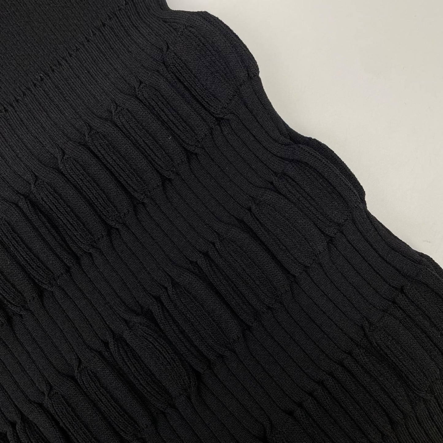 FETICO フェティコ 24SS FTC242-0712 ブラック レーヨン混 SHEER STRIPE KNIT DRESS ワンピース