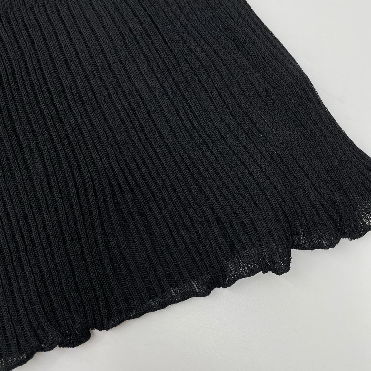 FETICO フェティコ 24SS FTC242-0712 ブラック レーヨン混 SHEER STRIPE KNIT DRESS ワンピース