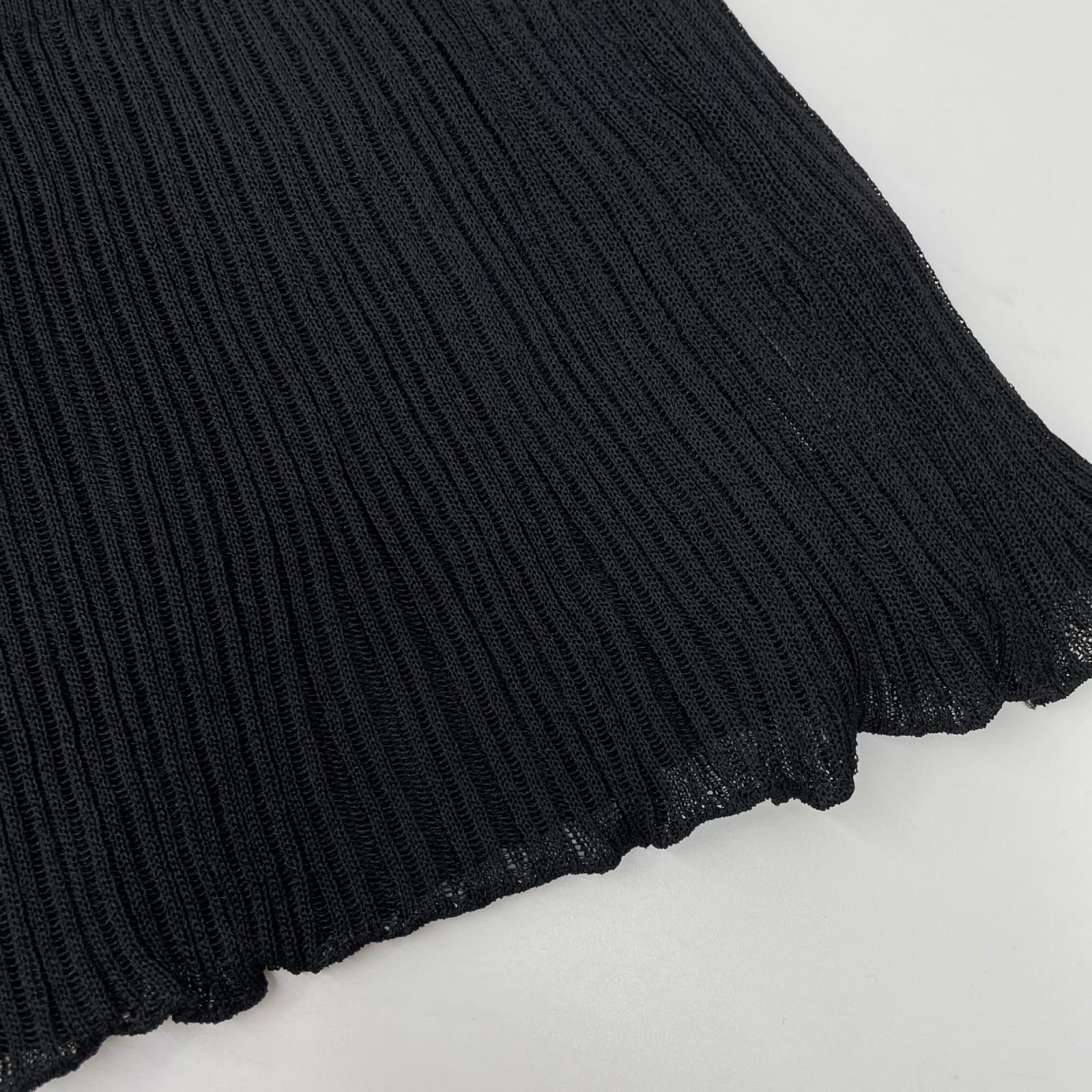 FETICO フェティコ 24SS FTC242-0712 ブラック レーヨン混 SHEER STRIPE KNIT DRESS ワンピース