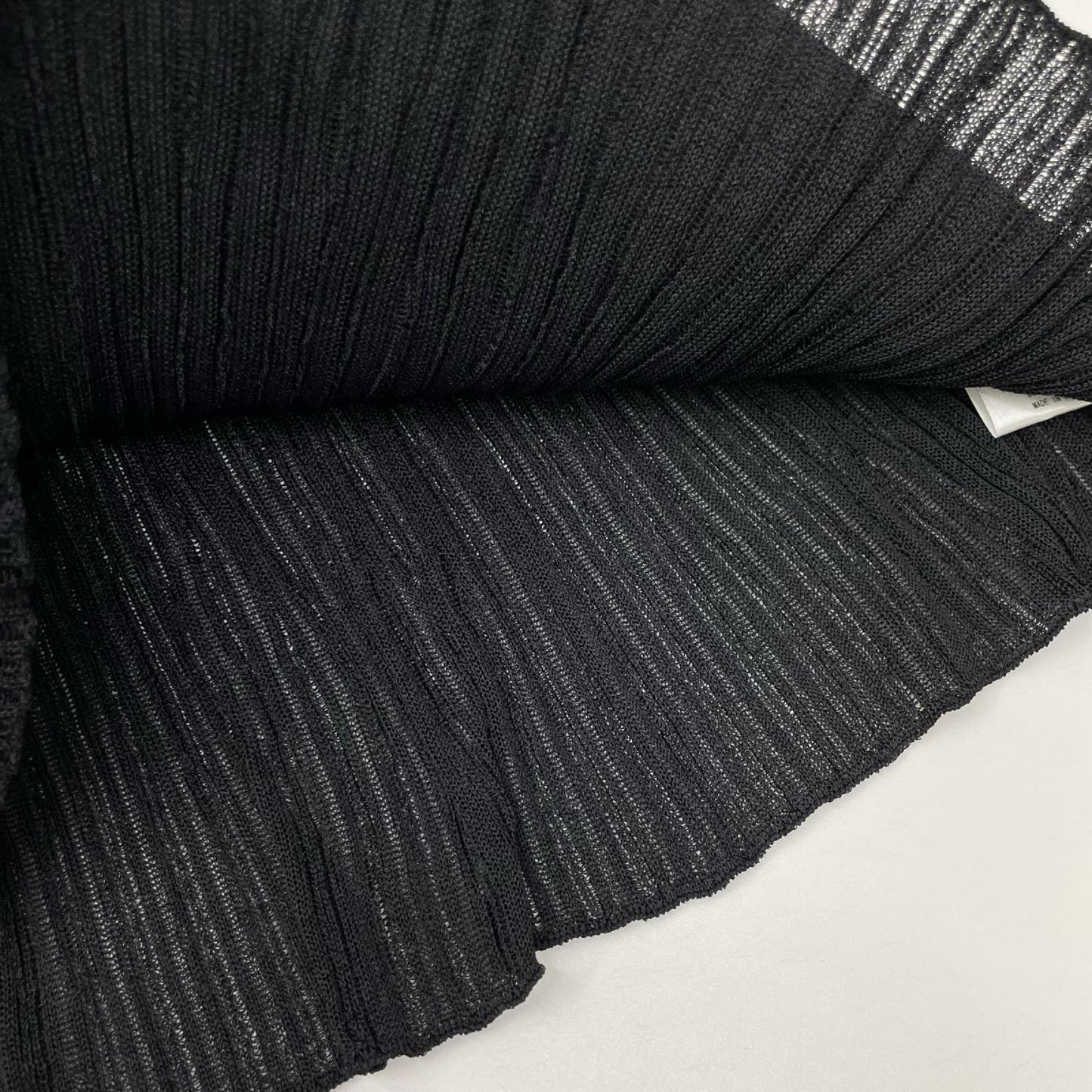FETICO フェティコ 24SS FTC242-0712 ブラック レーヨン混 SHEER STRIPE KNIT DRESS ワンピース
