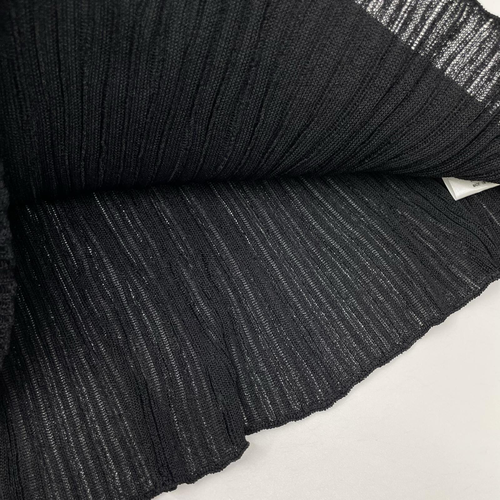 FETICO フェティコ 24SS FTC242-0712 ブラック レーヨン混 SHEER STRIPE KNIT DRESS ワンピース