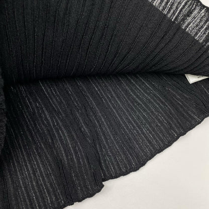 FETICO フェティコ 24SS FTC242-0712 ブラック レーヨン混 SHEER STRIPE KNIT DRESS ワンピース
