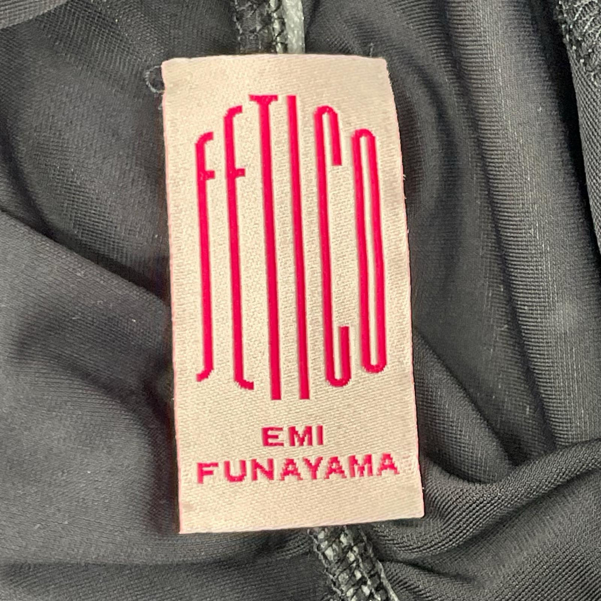 FETICO フェティコ 24SS FTC242-0814 ブラック シアーコンビ ベルベットギャザードレスワンピース ワンピース