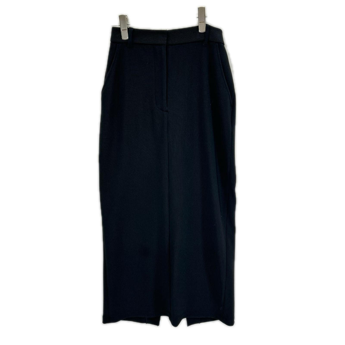 CLANE クラネ 16109-6102 24SS ブラック RIB STRIPE STRAIGHT SKIRT リブストレートスカート スカート