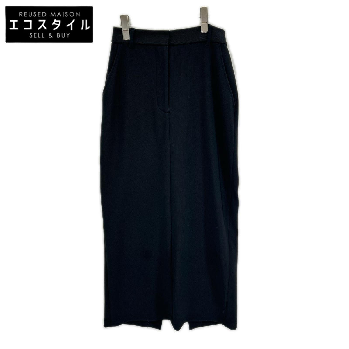 CLANE クラネ 16109-6102 24SS ブラック RIB STRIPE STRAIGHT SKIRT リブストレートスカート スカート