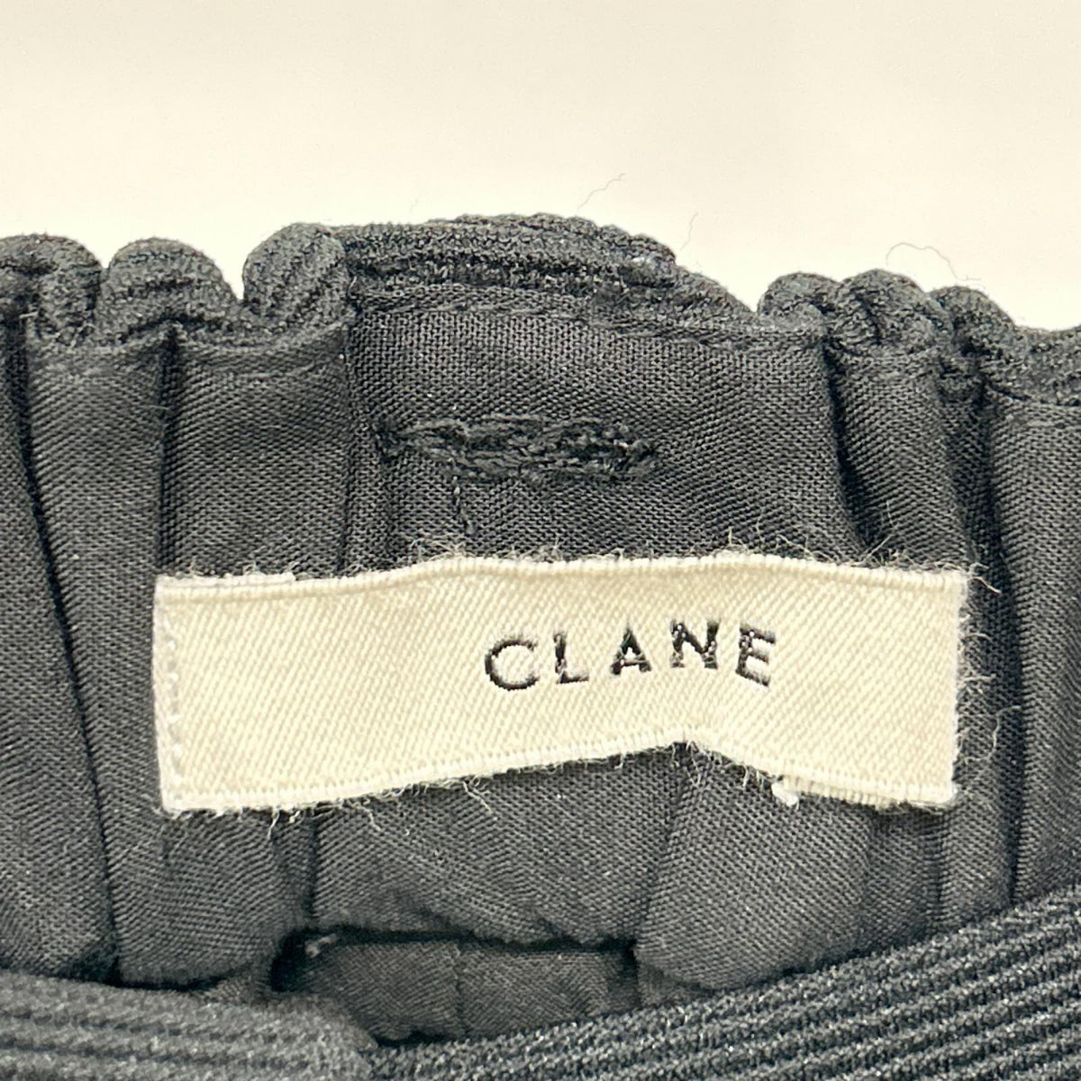 CLANE クラネ 16109-6102 24SS ブラック RIB STRIPE STRAIGHT SKIRT リブストレートスカート スカート