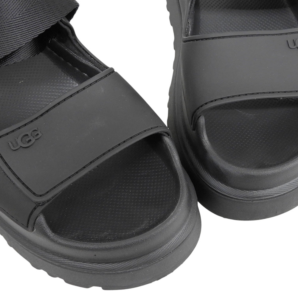 UGG アグ 新品同様 GoldenGlow ゴールデングロウ ベルクロ プラットフォームサンダル レディース ブラック 23cm 1152685 シューズ