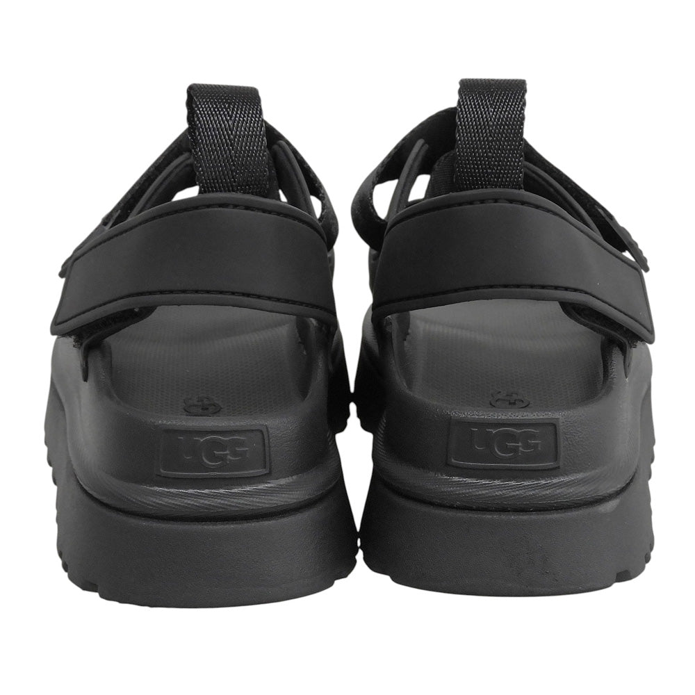 UGG アグ 新品同様 GoldenGlow ゴールデングロウ ベルクロ プラットフォームサンダル レディース ブラック 23cm 1152685 シューズ