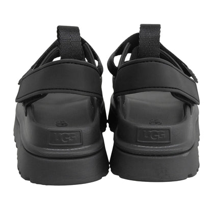 UGG アグ 新品同様 GoldenGlow ゴールデングロウ ベルクロ プラットフォームサンダル レディース ブラック 23cm 1152685 シューズ