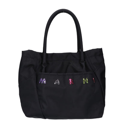 MARNI マルニ 【美品】M01610 KIDS スパンコールロゴ ナイロン ハンドバッグ