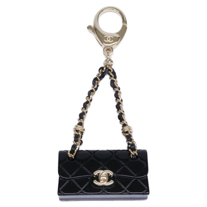 CHANEL シャネル 新品同様 B23C ABA121 GP/レザー/レジン ココマーク マトラッセチェーンバッグモチーフ バッグチャーム/ キーホルダー