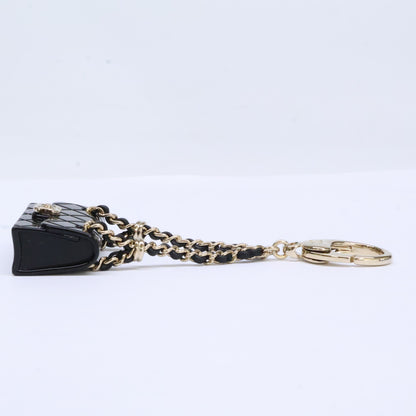 CHANEL シャネル 新品同様 B23C ABA121 GP/レザー/レジン ココマーク マトラッセチェーンバッグモチーフ バッグチャーム/ キーホルダー