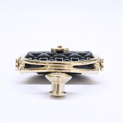 CHANEL シャネル 美品 B23C AB9851 ココマーク マトラッセバッグモチーフ フープラペルピン ブローチ