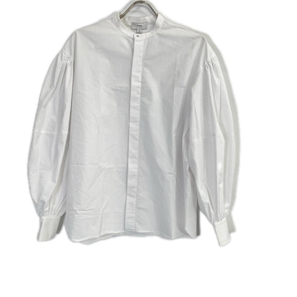 HYKE ハイク 242-15228 ホワイト コットン混 BALLOON SLEEVE BLOUSE/バルーンスリーブブラウス トップス