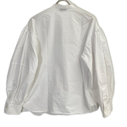 HYKE ハイク 242-15228 ホワイト コットン混 BALLOON SLEEVE BLOUSE/バルーンスリーブブラウス トップス