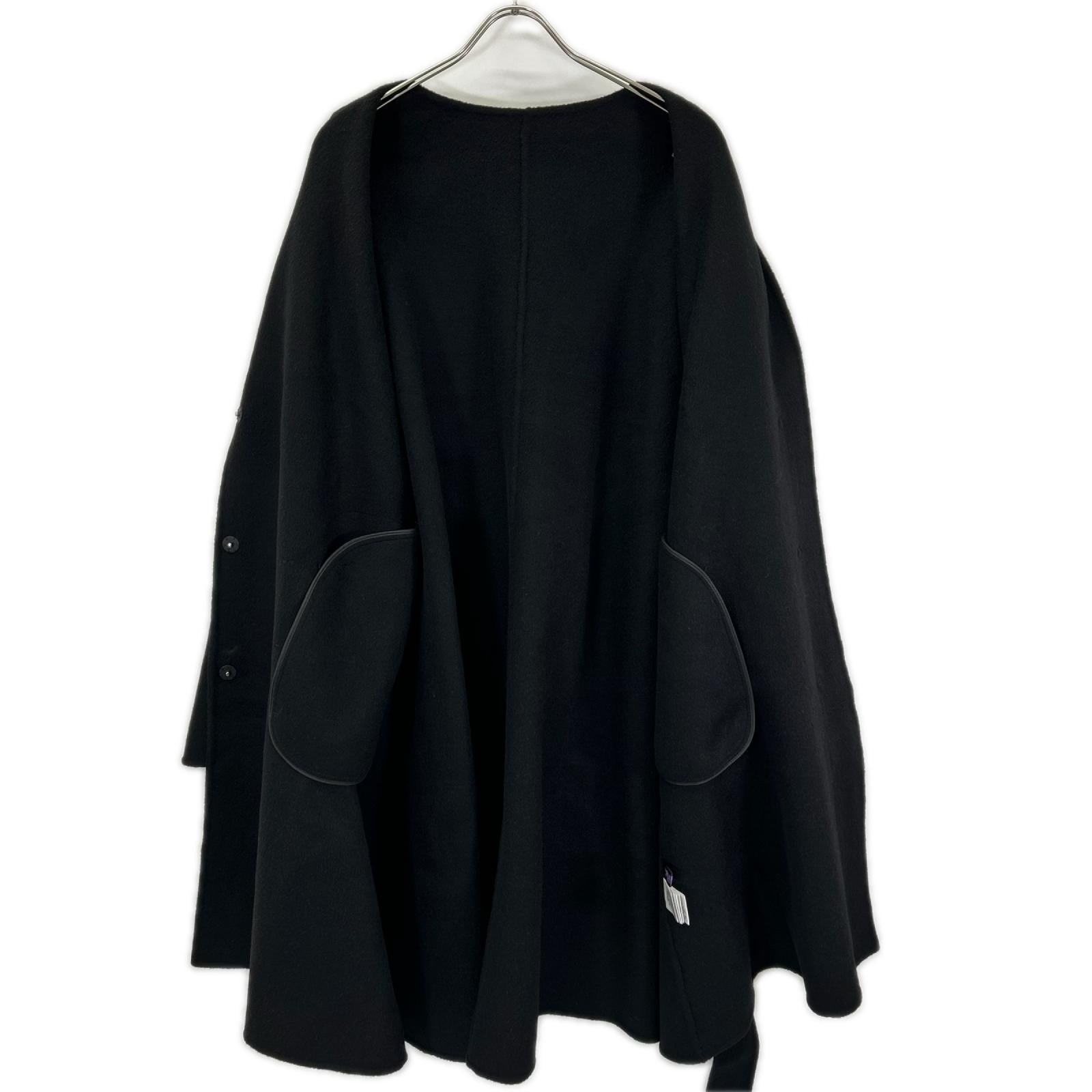 RUIRUE BOUTIQUE ルイルエブティック ブラック ウール100 ウールリバーハンドステッチコート コート