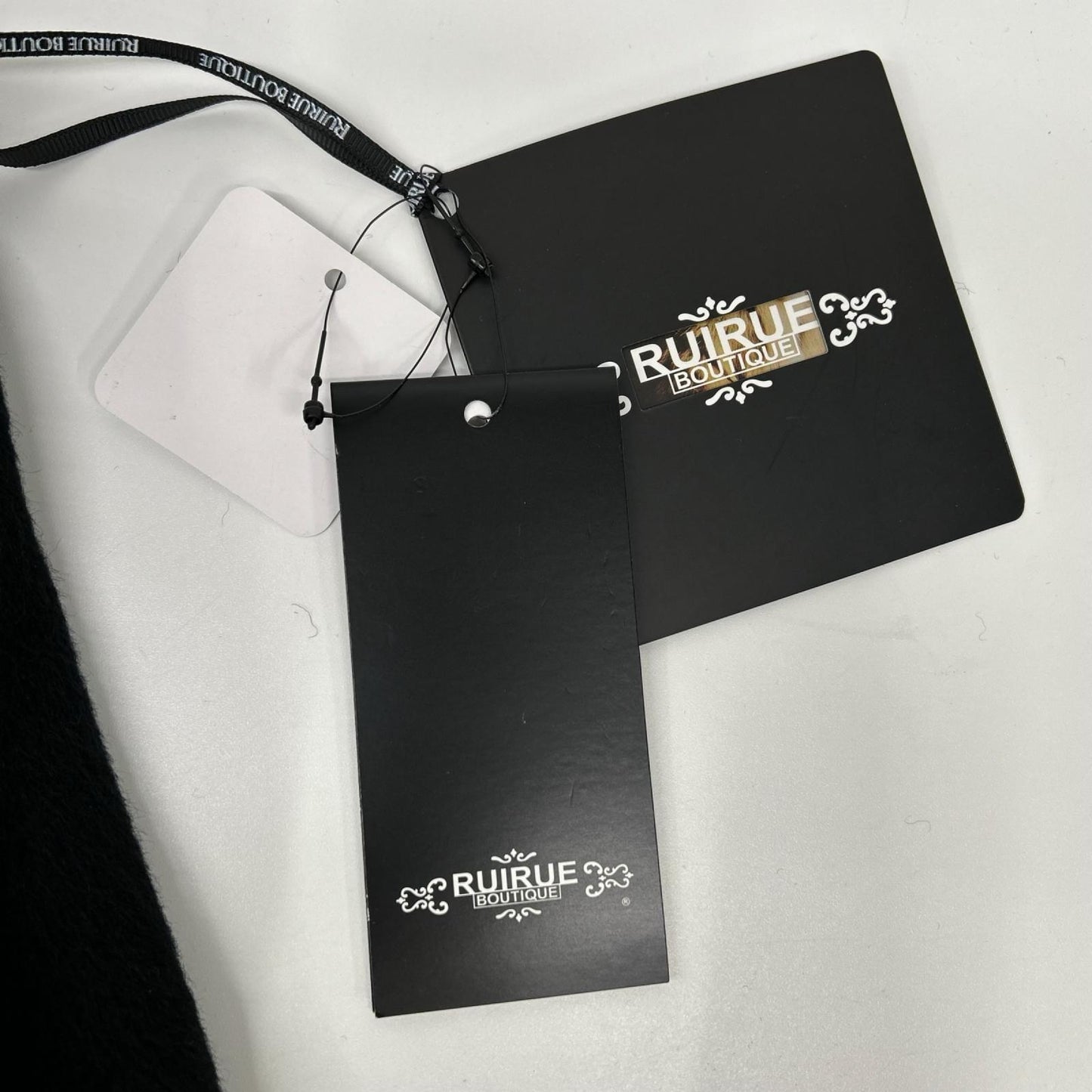RUIRUE BOUTIQUE ルイルエブティック ブラック ウール100 ウールリバーハンドステッチコート コート