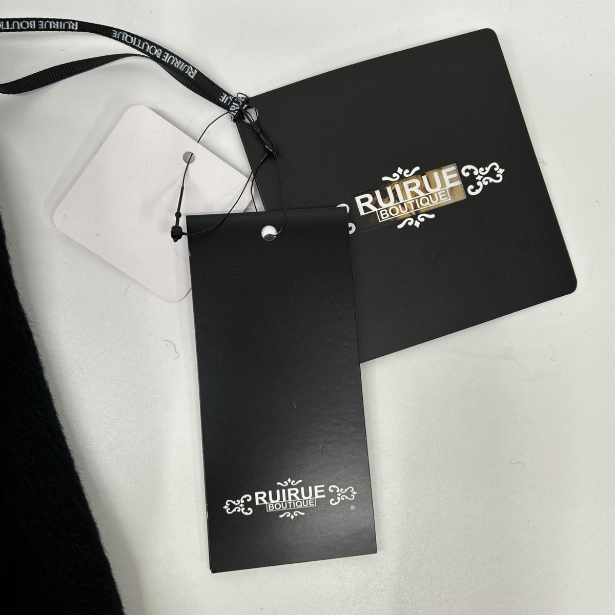 RUIRUE BOUTIQUE ルイルエブティック ブラック ウール100 ウールリバーハンドステッチコート コート