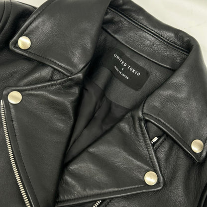 UNITED TOKYO ユナイテッドトウキョウ ブラック カウハイド ダブルライダースジャケット ジャケット