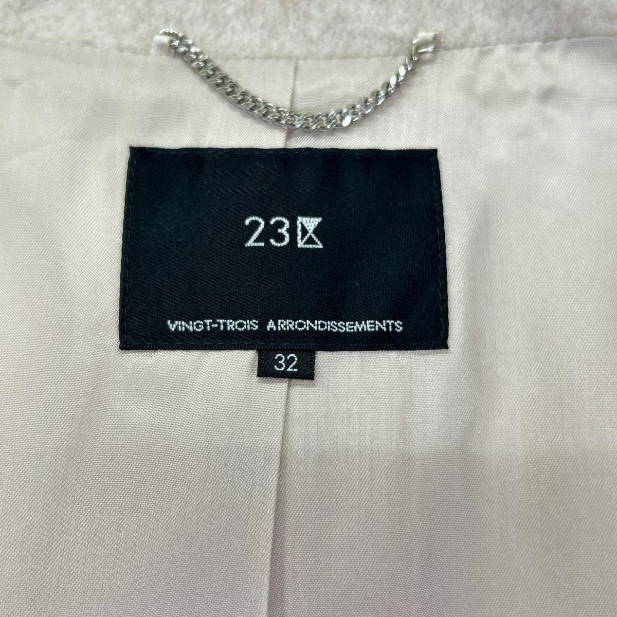 23区 23区 SCWSBW0501 ベージュ ウールアンゴラビーバー フーデッド コート コート