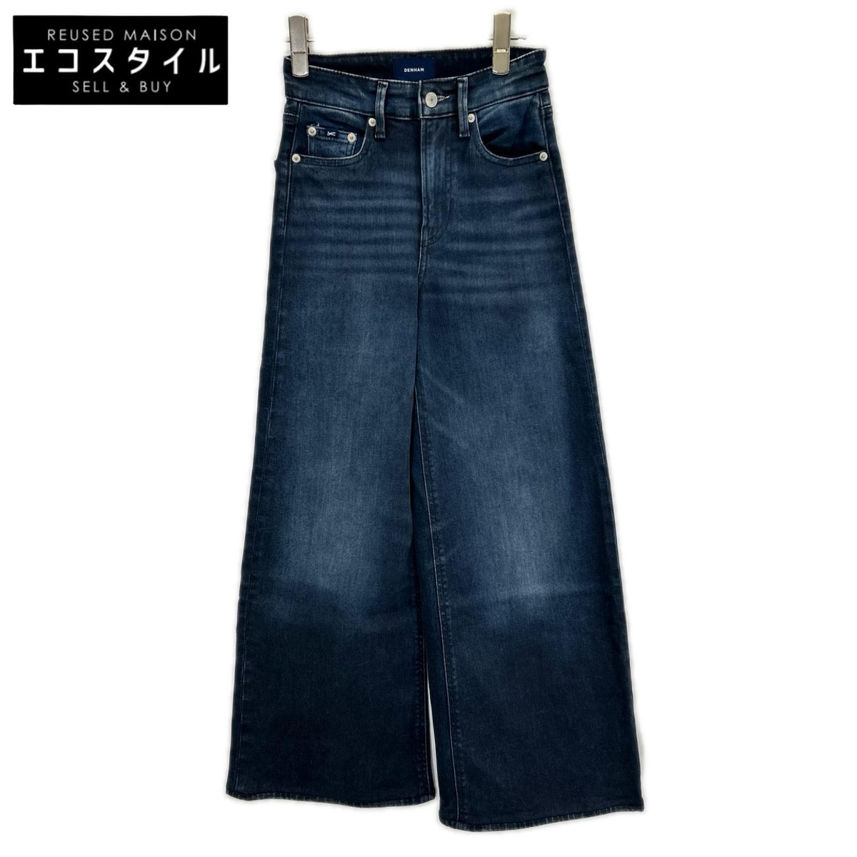 DENHAM デンハム 24年製 ダークインディゴ MIKU WIDE FIT ワイドストレートデニムパンツ ボトムス