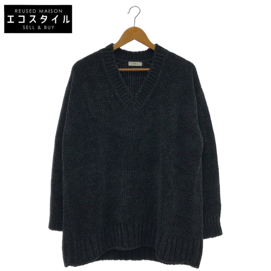 ATON エイトン KRAGNW0813 ブラック Wool mole v neck sweater Vネックニット トップス