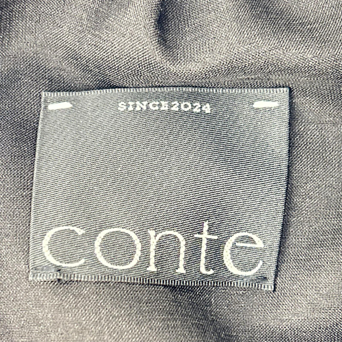 conte コンテ ブラック レーヨン イージー テーパードパンツ ボトムス