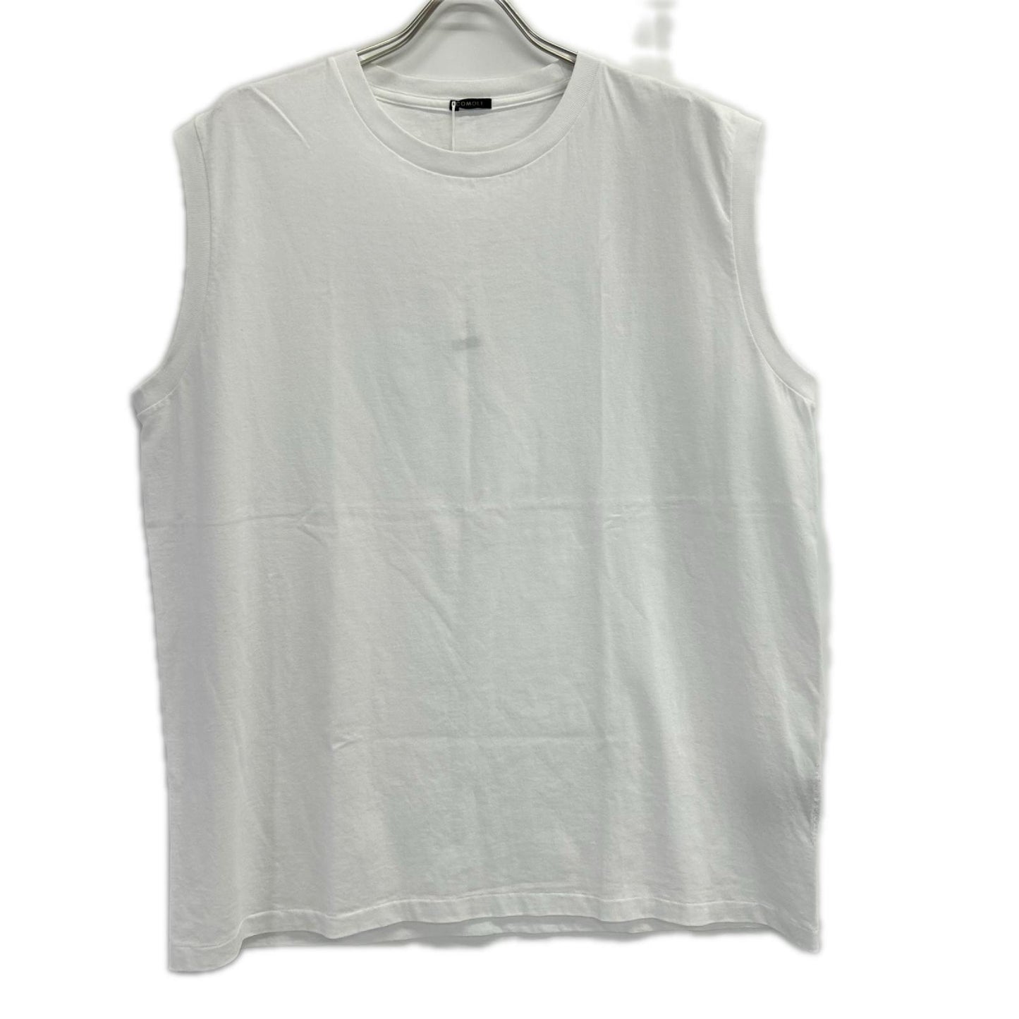 COMOLI コモリ 26SS D01-05015 ホワイト コットンジャージ ノースリーブ トップス