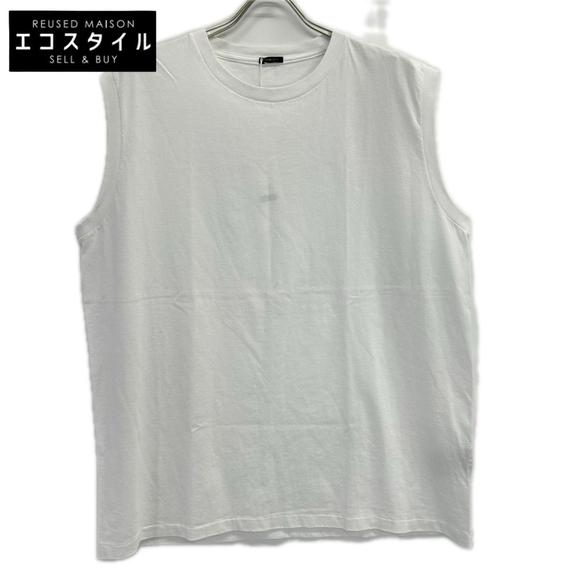 COMOLI コモリ 26SS D01-05015 ホワイト コットンジャージ ノースリーブ トップス
