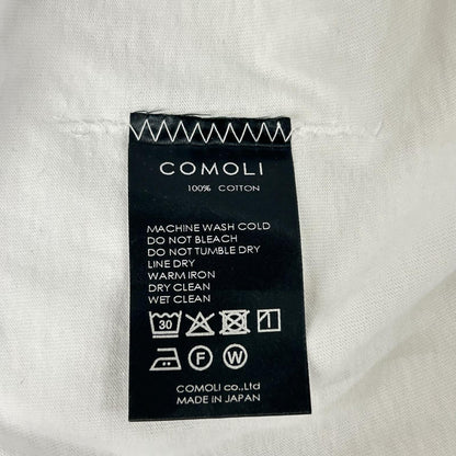 COMOLI コモリ 26SS D01-05015 ホワイト コットンジャージ ノースリーブ トップス