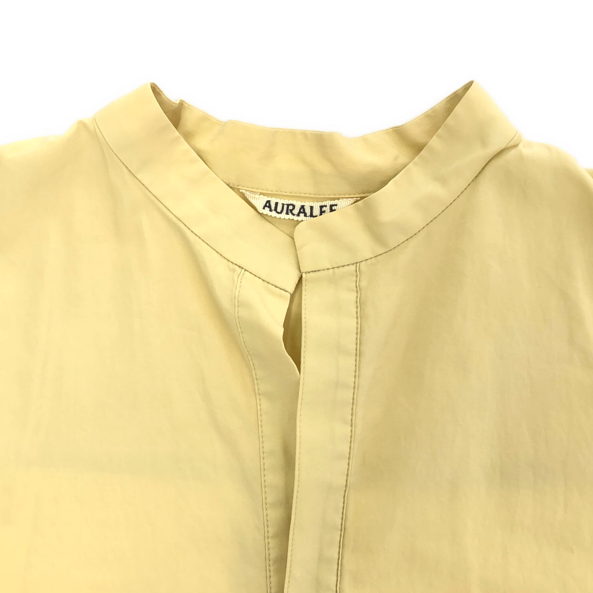 AURALEE オーラリー 21SS A21SD04TN ベージュ ウォッシュド フィンクスツイル スタンドカラーワンピース トップス