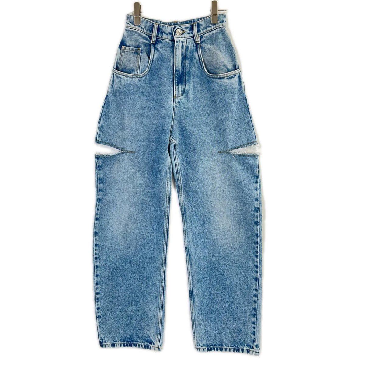 Maison margiela メゾンマルジェラ S51LA0051 S30513 ブルー サイドスリット デニムパンツ ボトムス